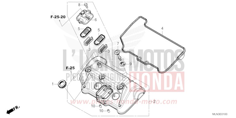 ZYLINDERKOPFDECKEL von Africa Twin Mechanik MAT BALLISTIC BLACK METALLIC (NHA86) von 2024